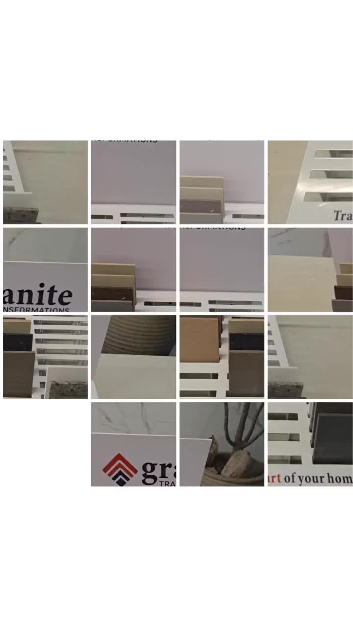 Tile Stone Sample Metal Display Stand With PVC Board