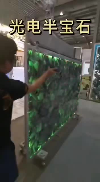 Backlighting Brazilian Gemstone Blue Agate Tile For Wall