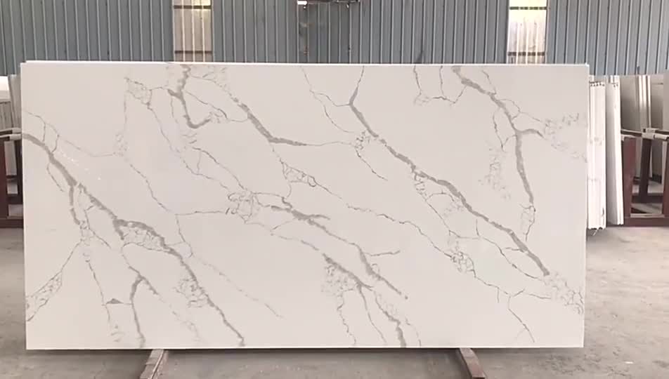 China Factory Price White Calcatta Artificial Quartz Stone