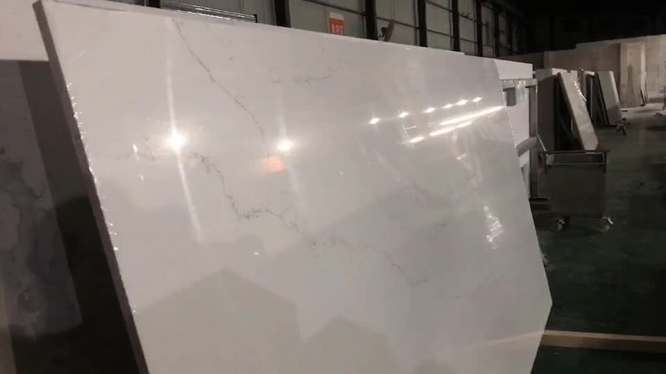 Beautiful Calacatta Vein Quartz Stone Slabs