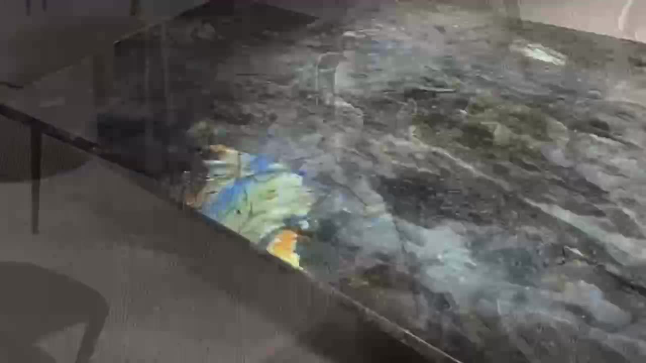 Table Top Labradorite Lemurian Blue Granite