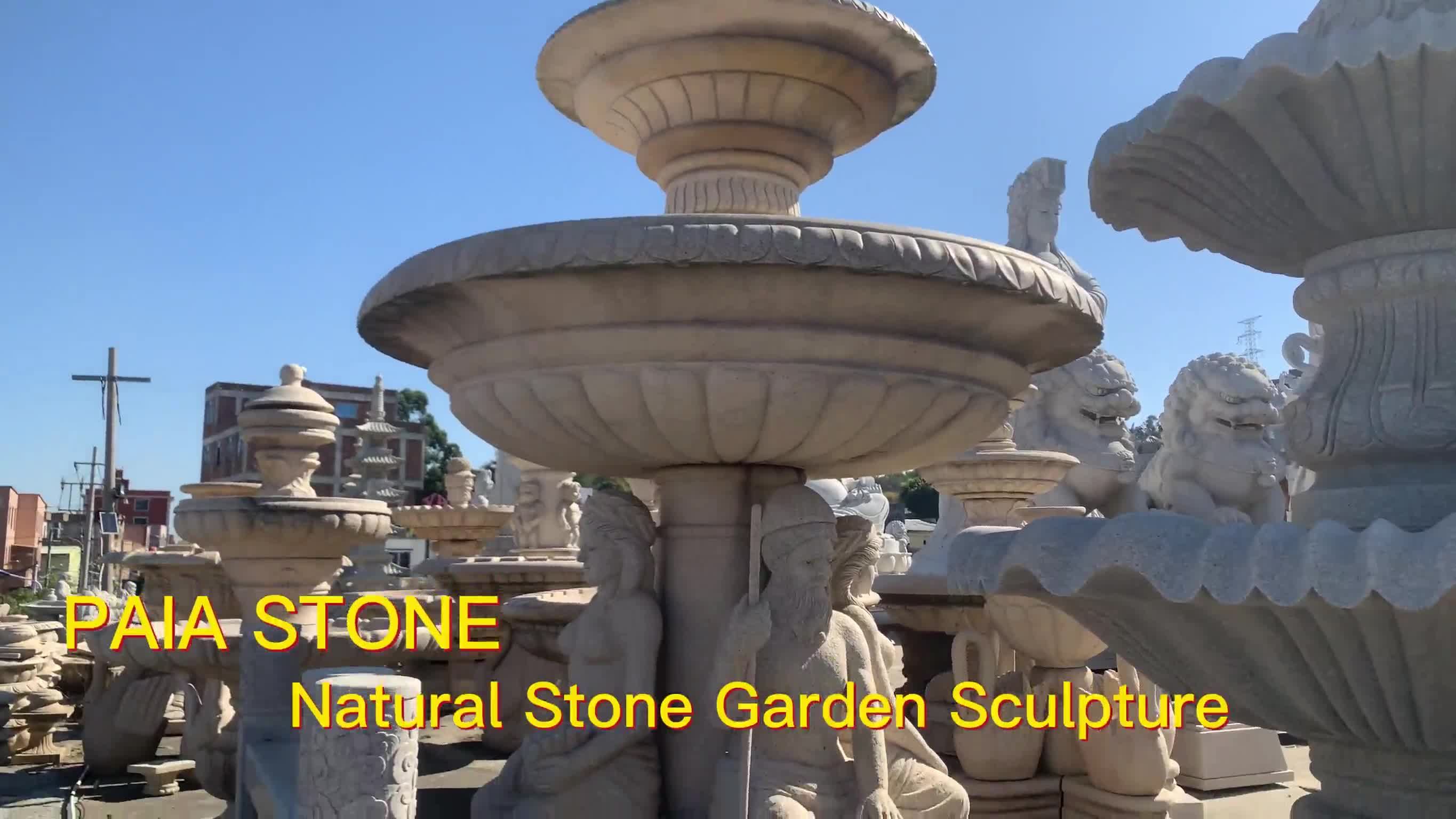 Custom Stone Fountain Villa European Style Water Landscape