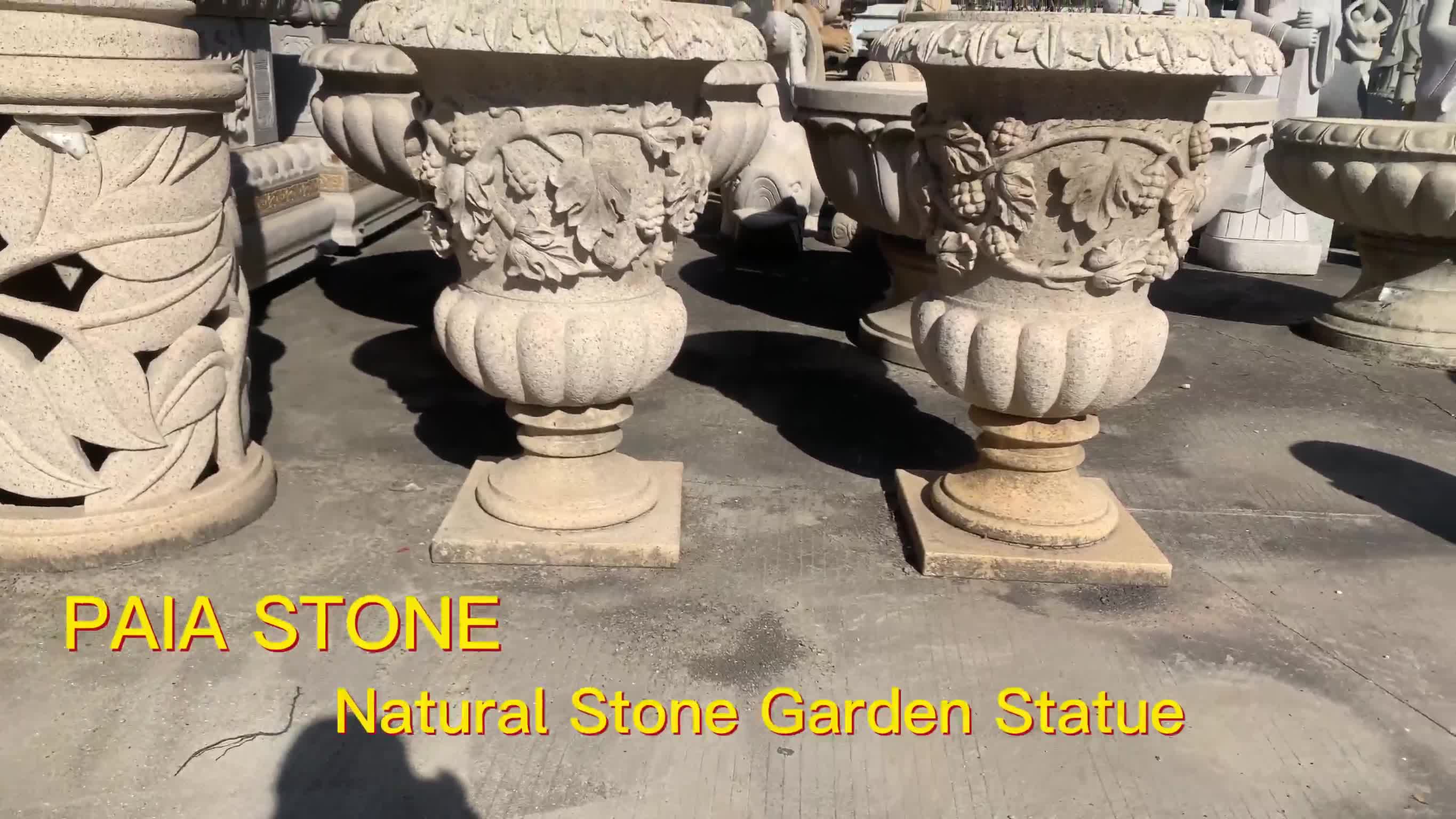 Customized Design Garden Large Size Granite Flowerpot