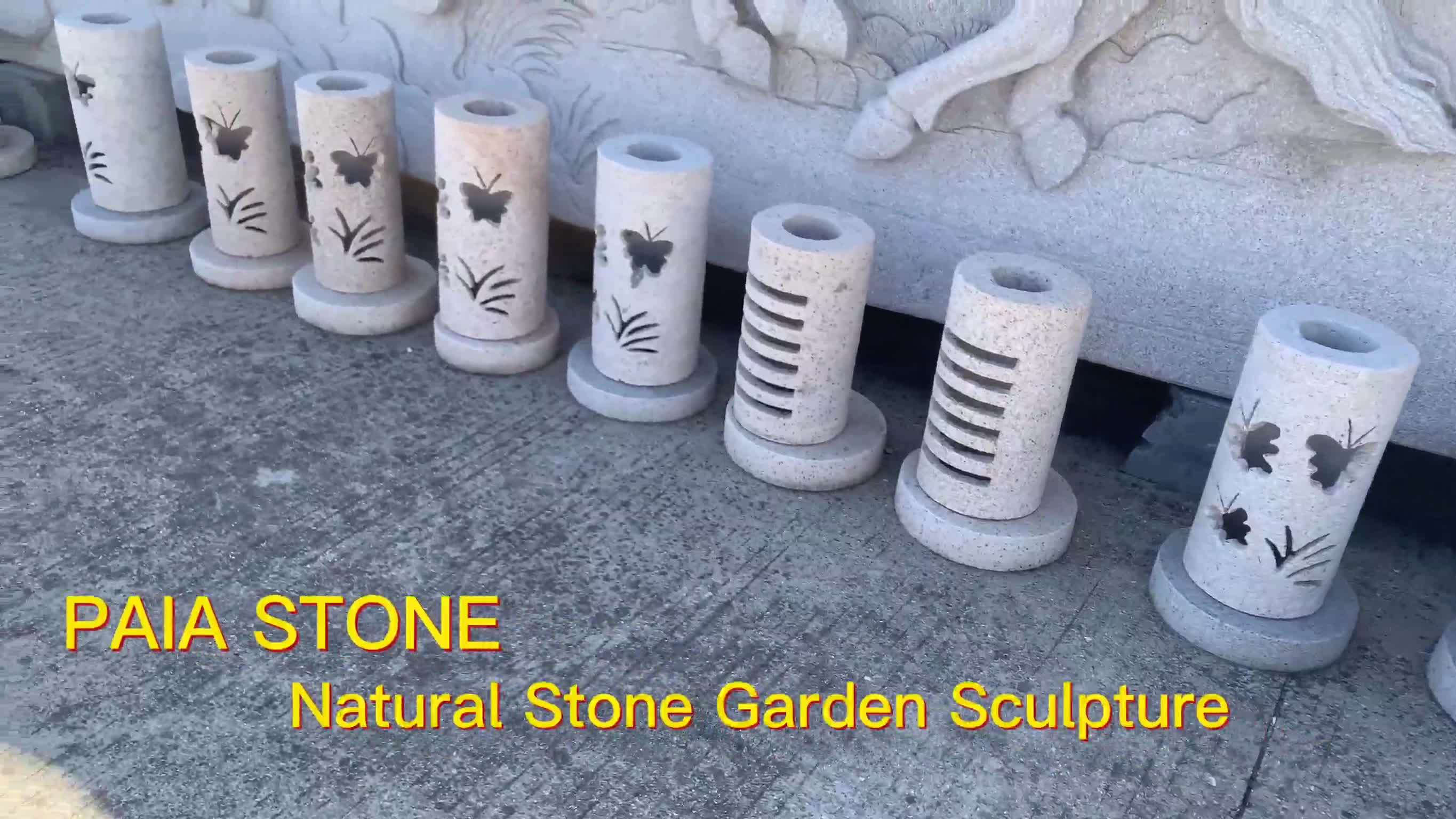 Factory Price Outdoor Stone Carving Yard Lamp Garden Lamp