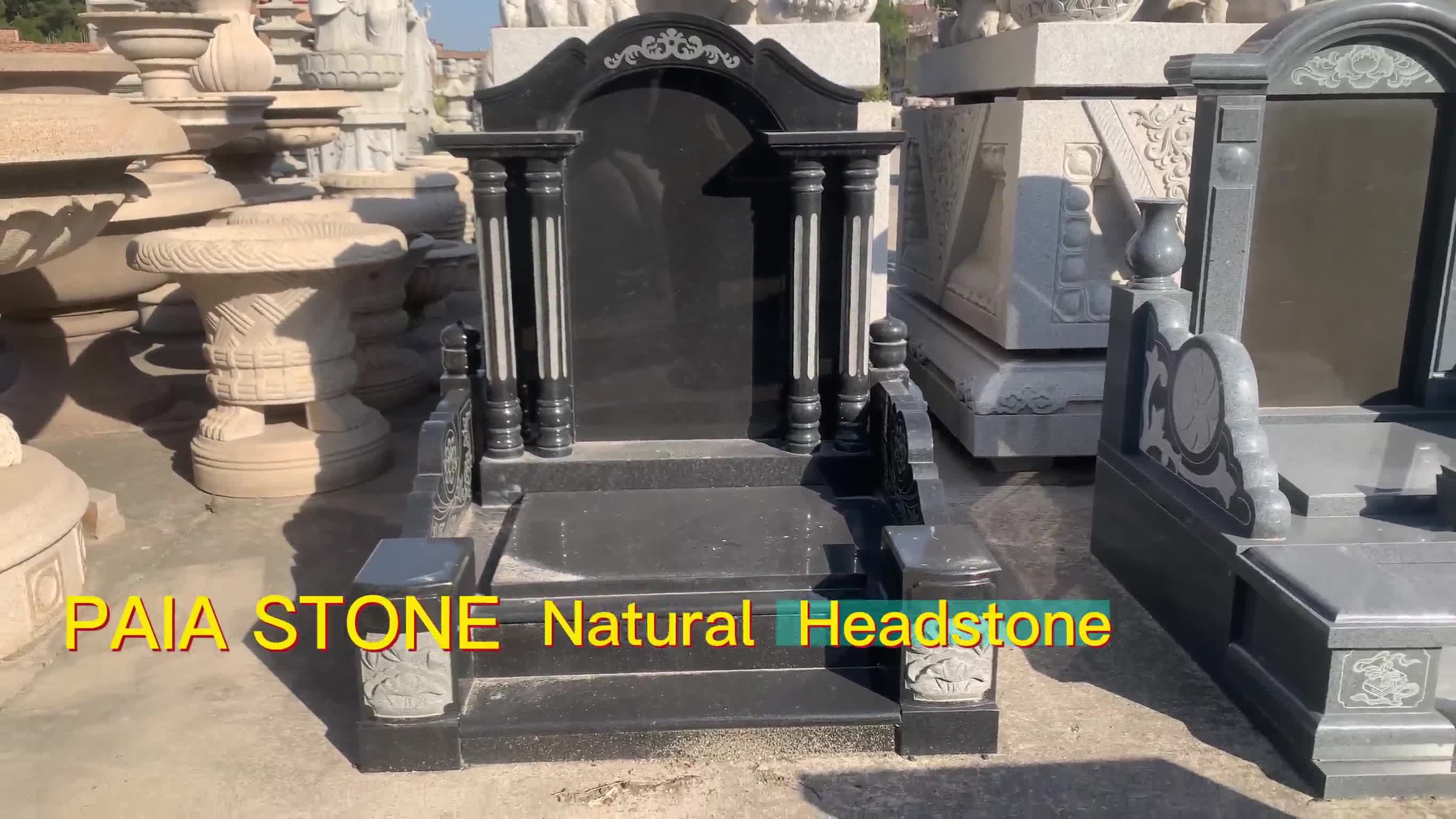 Granite Asian Style Monument, Gravestone