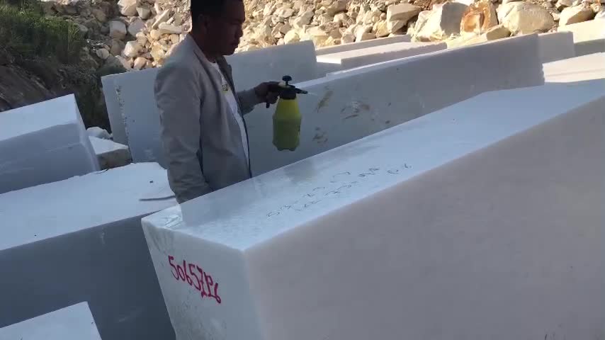 High Quality Natural White Vietnam Marble Stone Block
