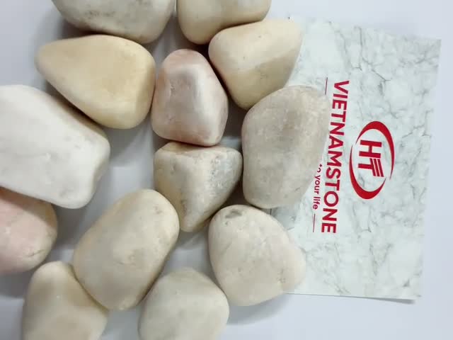 Viet Nam Tumbled / Natural Pebbles White Color