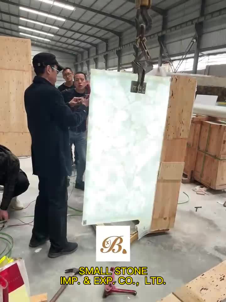 Gemstone Panel, White Quartz Semiprecious Stone Slab With Backlit