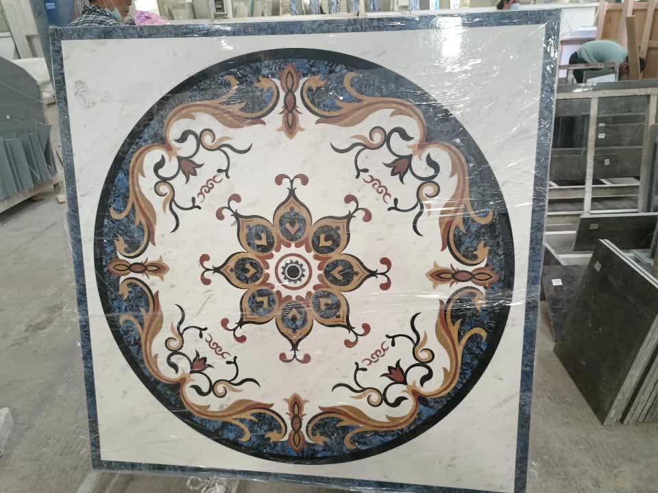 Luxury Waterjet Cutting Marble Floor Medallion