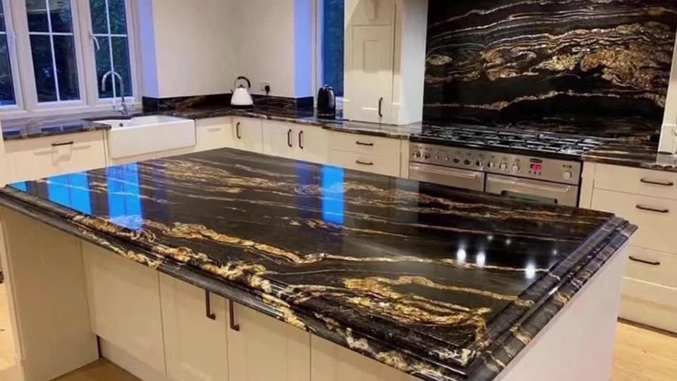 Black Cosmic Granite Slabs, 180*130 Cm