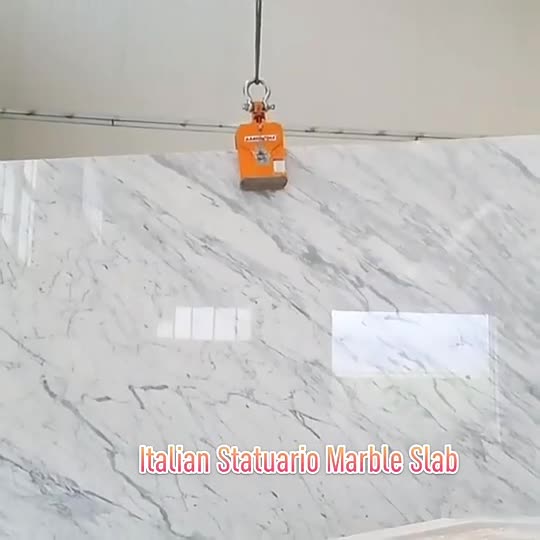 Italian Stone White Statuario Venato Marble Slabs