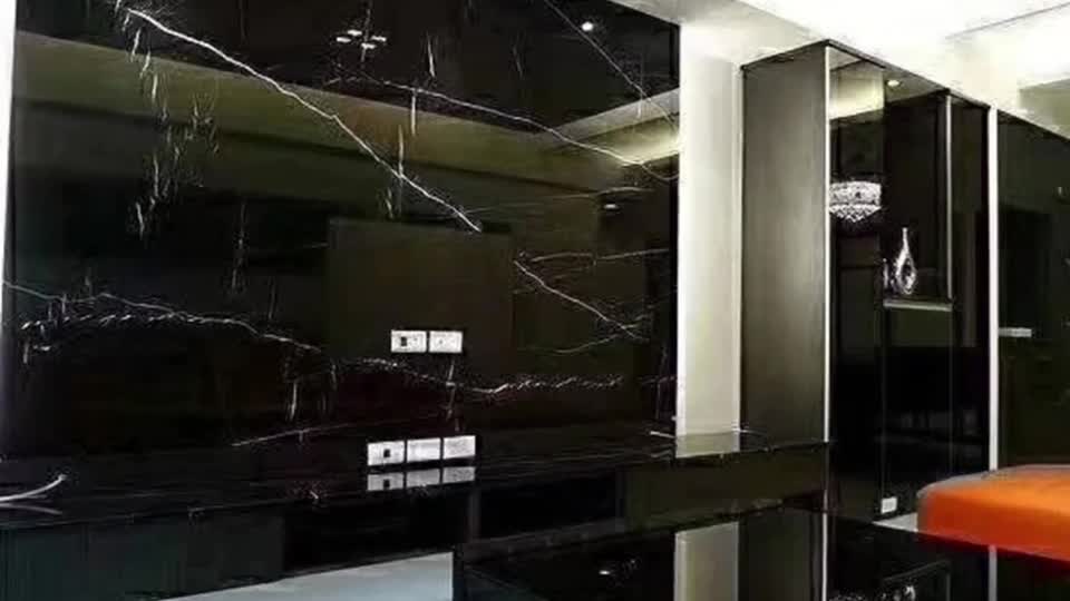 Tunisian Nero Aziza Elegant Black Natural Marble Slabs