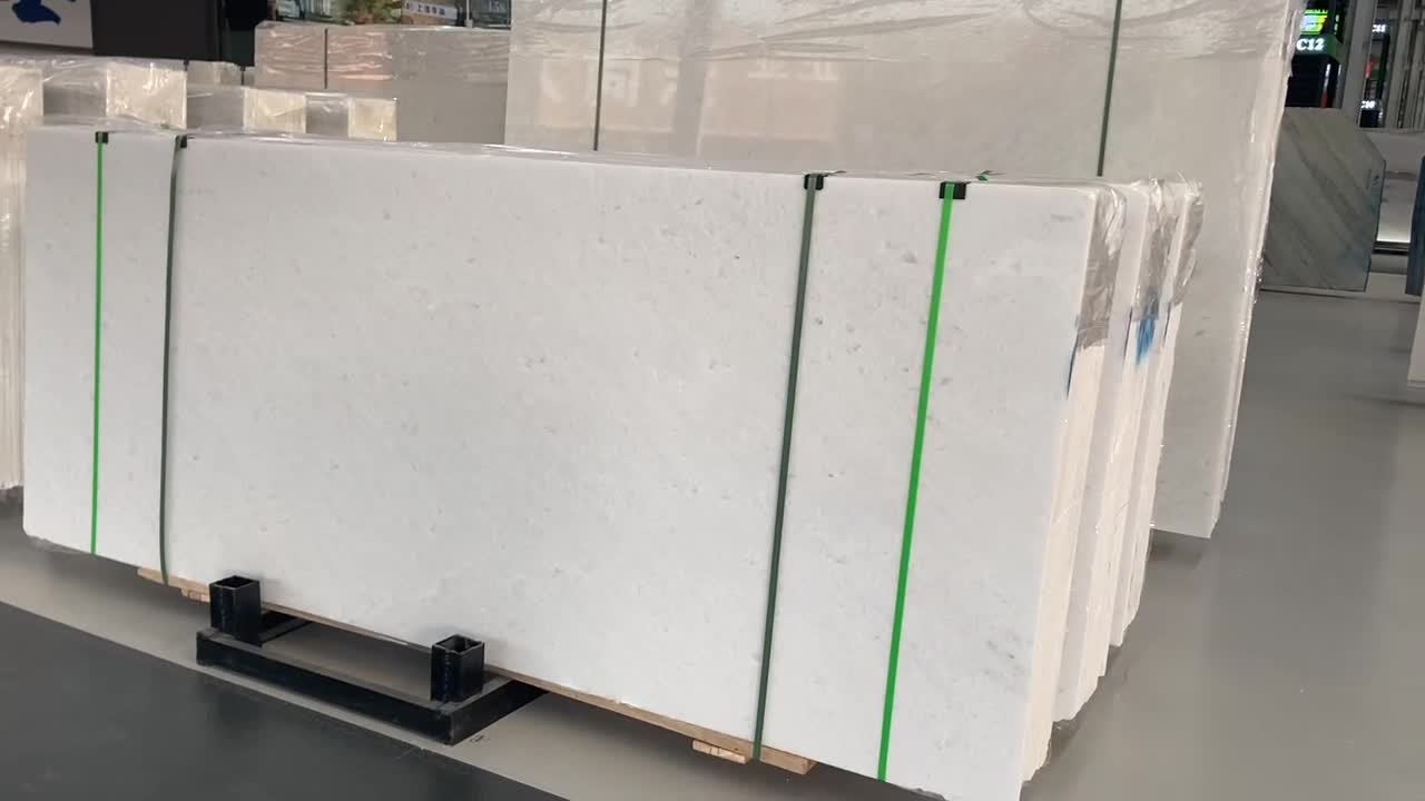 Polished Colombia Pure White Marble Slabs Tiles