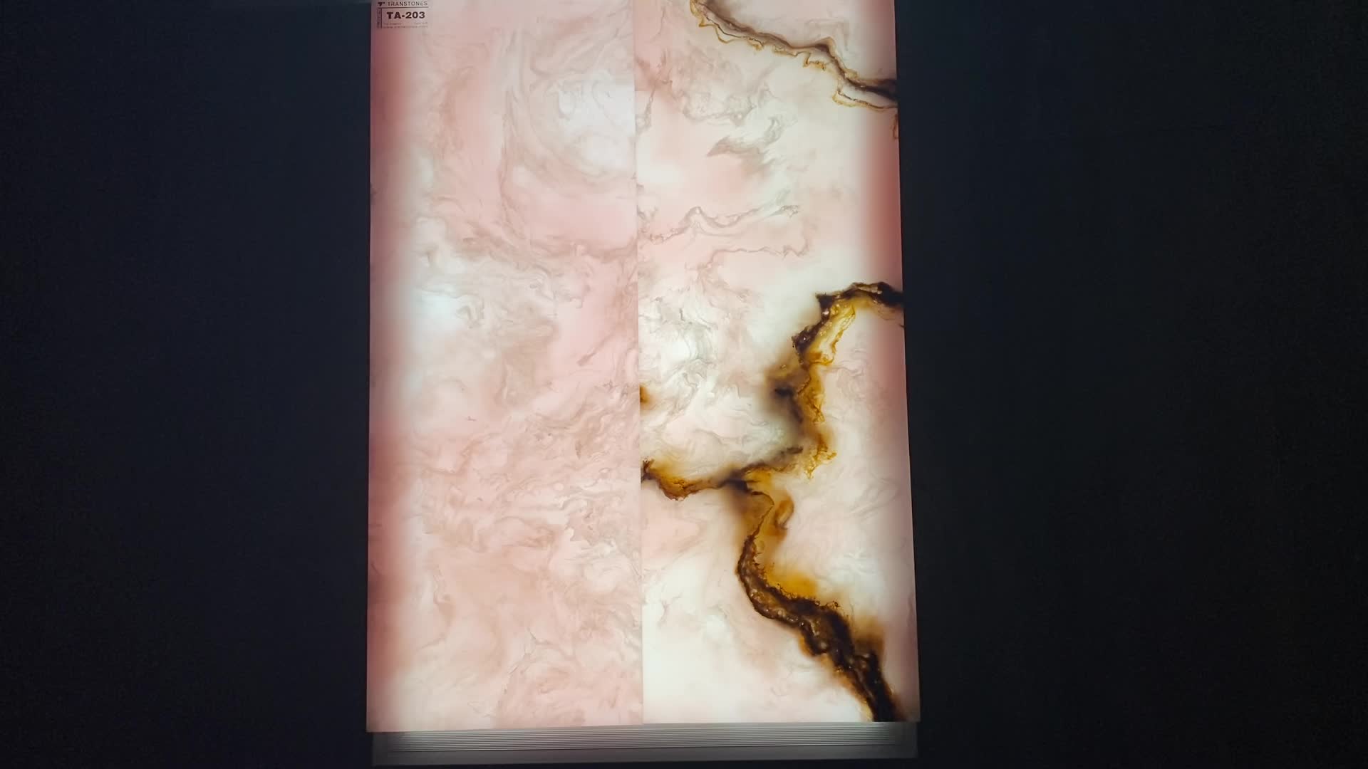 New Design Polished Brown Veins Pink Alabaster Wall Panel