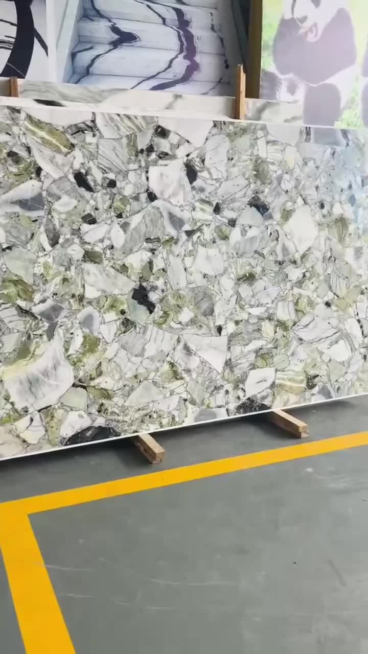 China Primavera Marble Polished Middle Slabs For Living Room