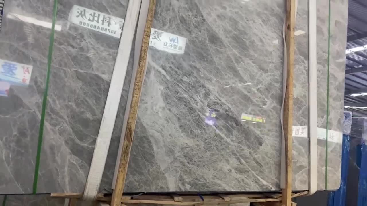 Turkey Hermes Gray Marble Slabs Polished For Building Stone