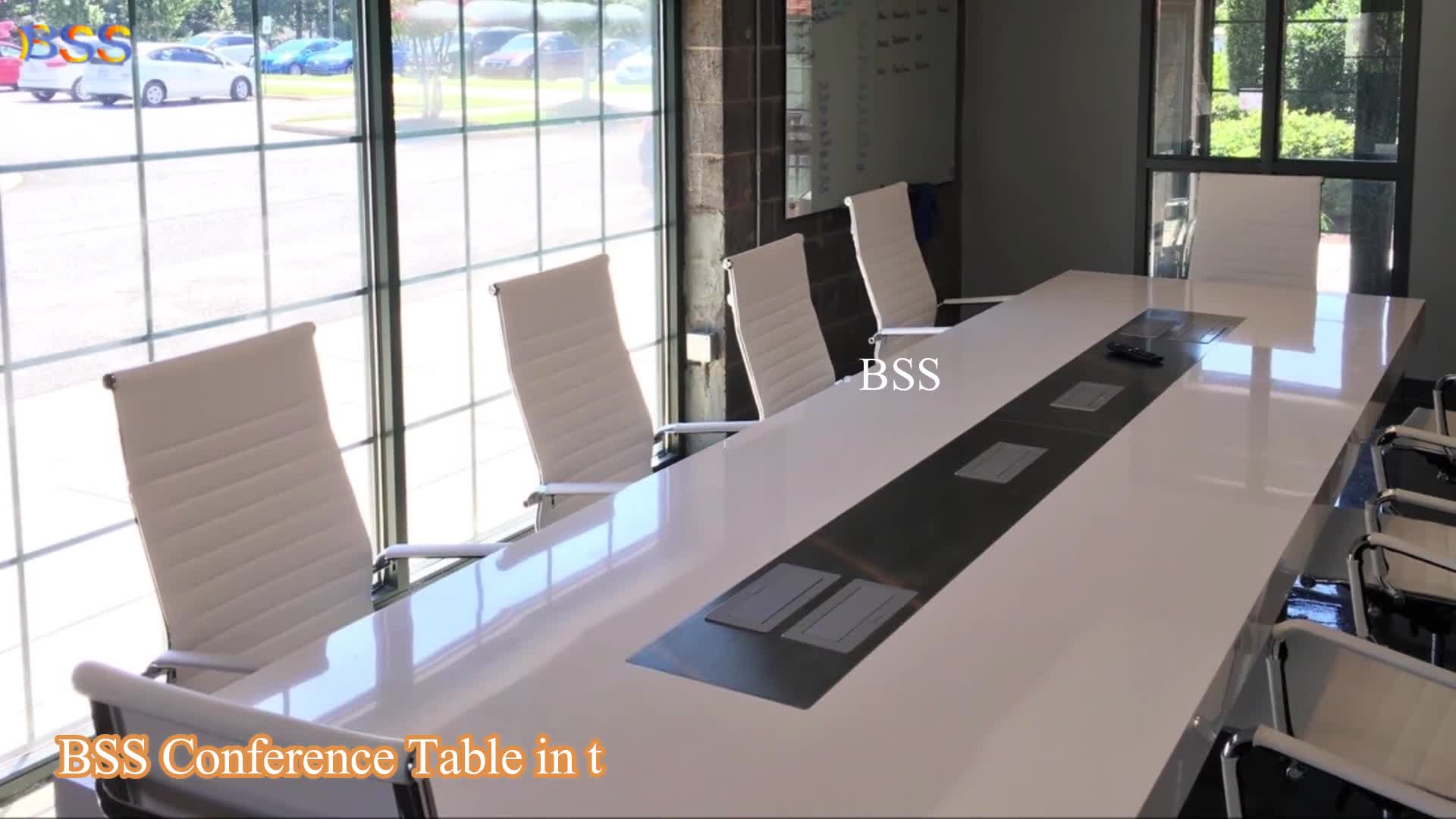 12' White Conference Table With Chairs Contemporary Office