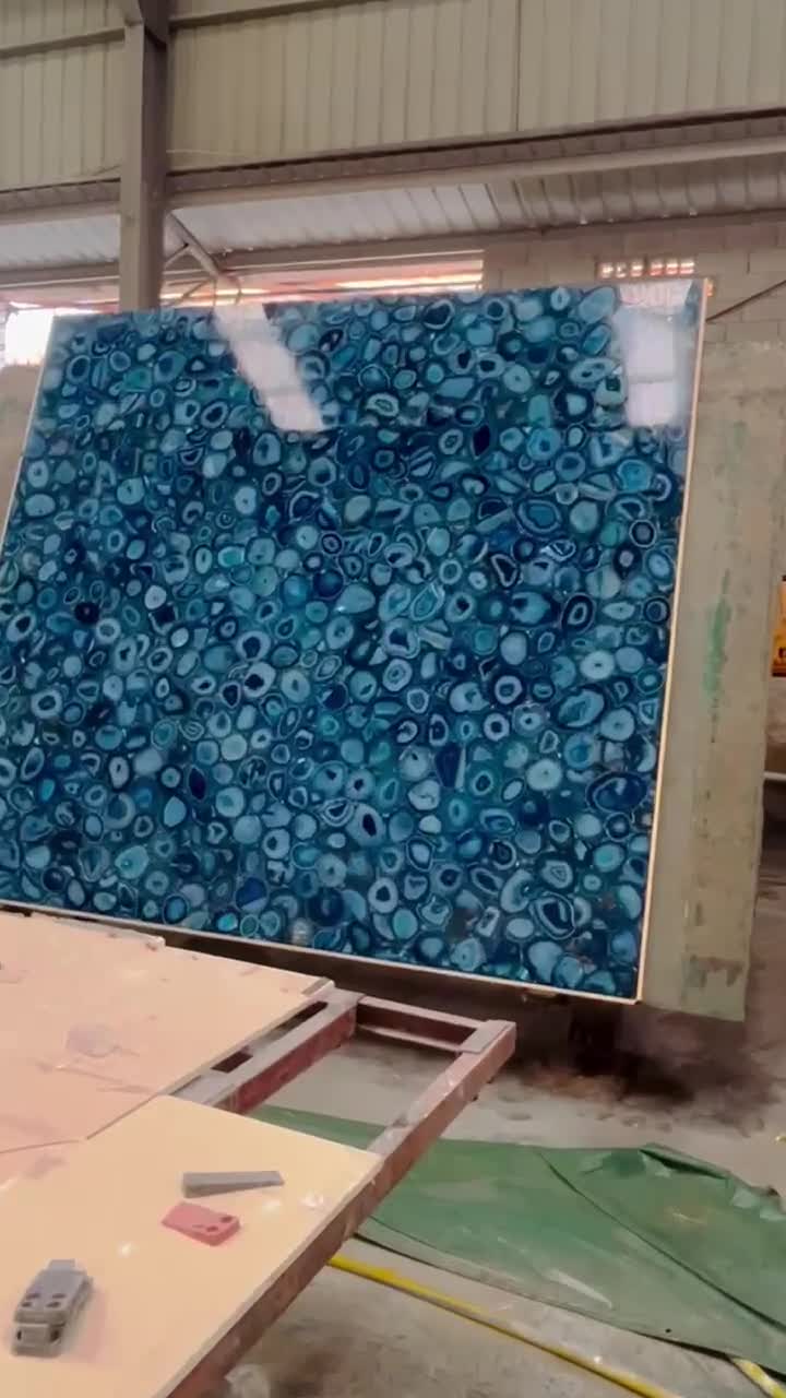 BLUE AGATE SEMIPRECIOUS SLAB- LUXURY AND SPECIAL