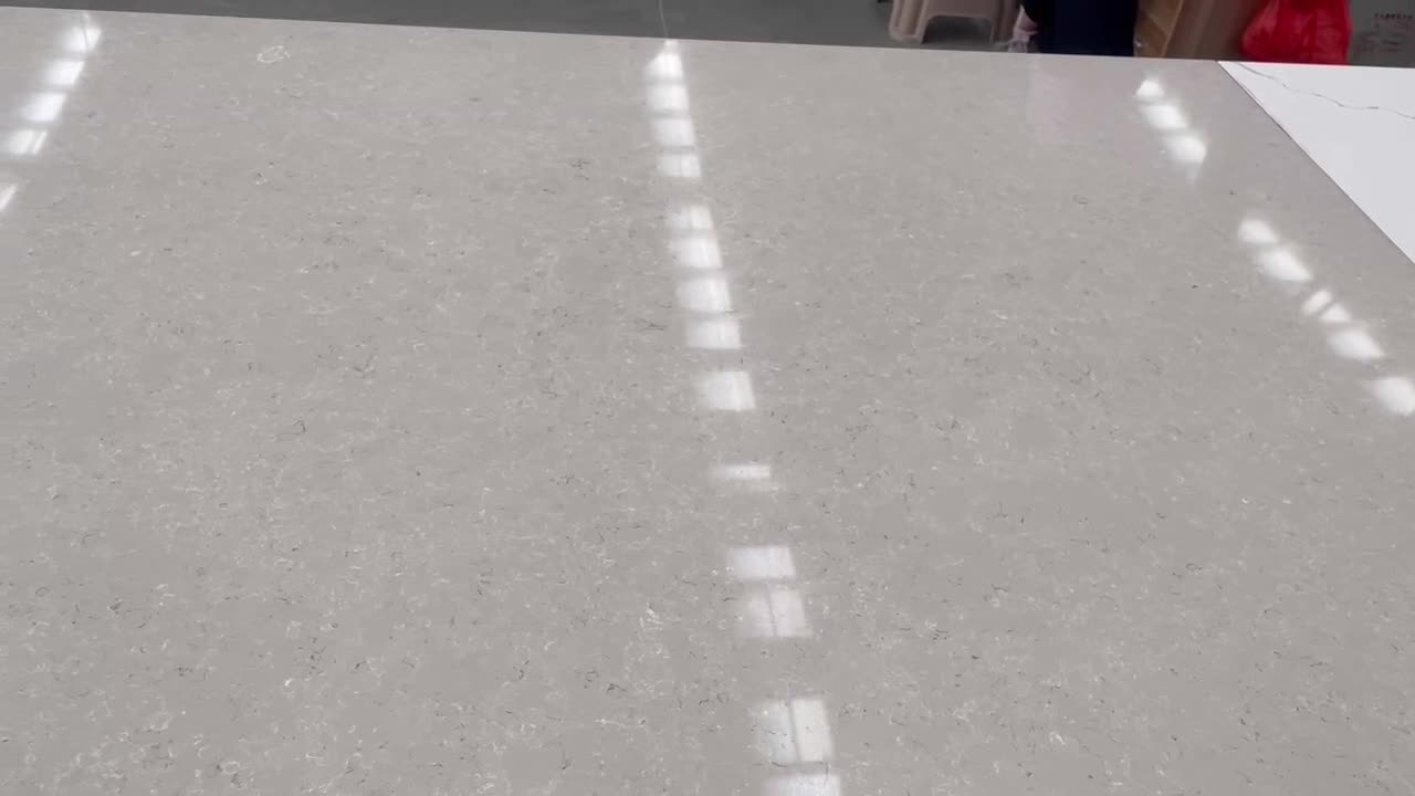 ZD Light Grey Quartz Stone 6023 Polished Slabs