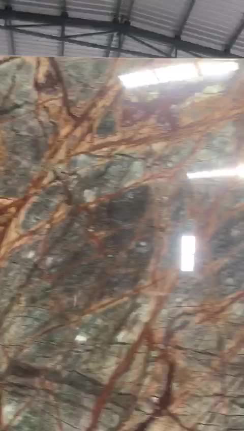Rain Forest Brown Marble Slabs
