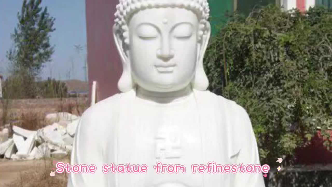Cheaper China Guangxi White Marble Buddha Human Statue