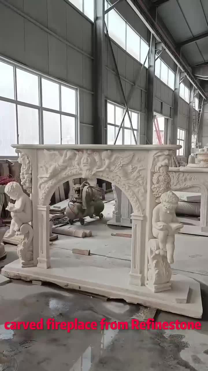Hot Sale Carrara White Marble Fireplace Surrounds
