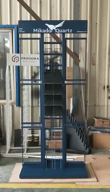 Display Stand Racks In Blue Color
