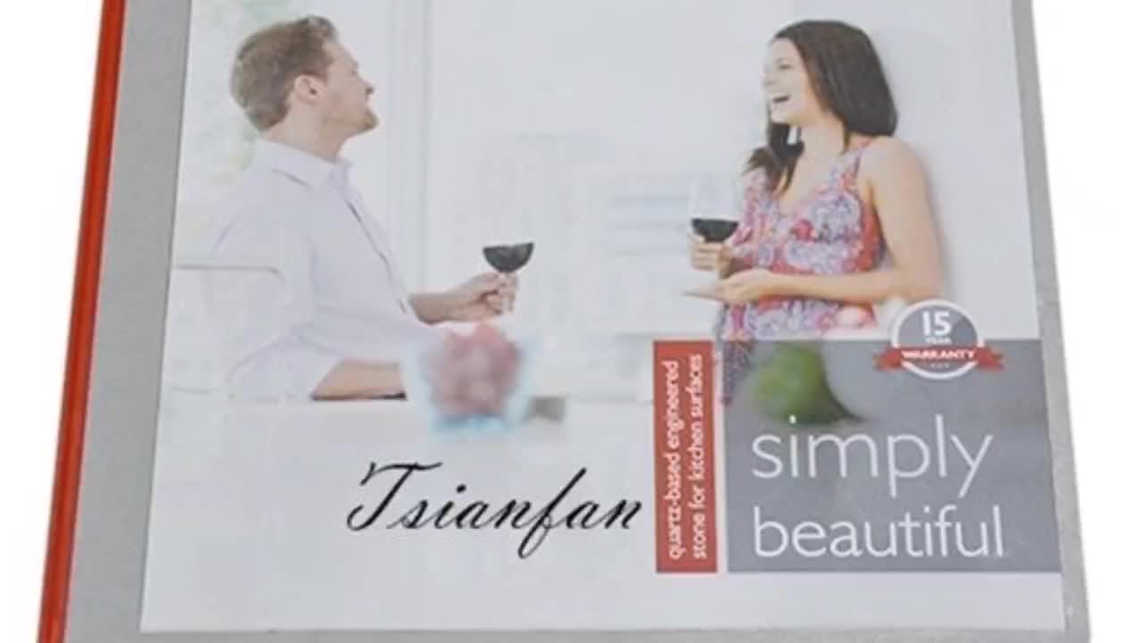 Two Pages Plastic Quartz Stone Sample Booklet