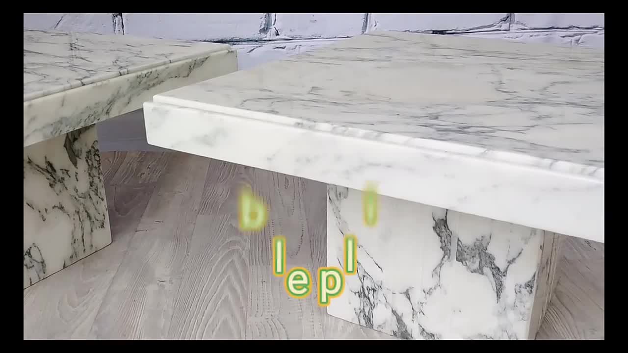 Calacatta Viola Marble Plinth Coffee Table