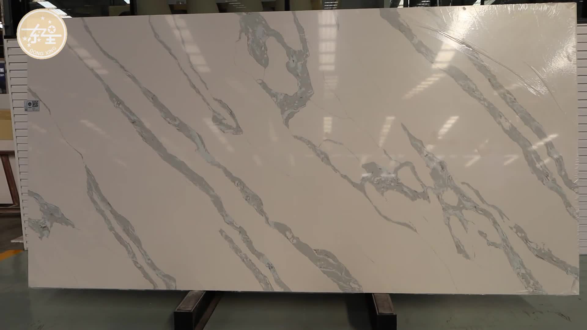 DXQ6523 Calacatta Grey Quartz Stone 20 Mm Polished