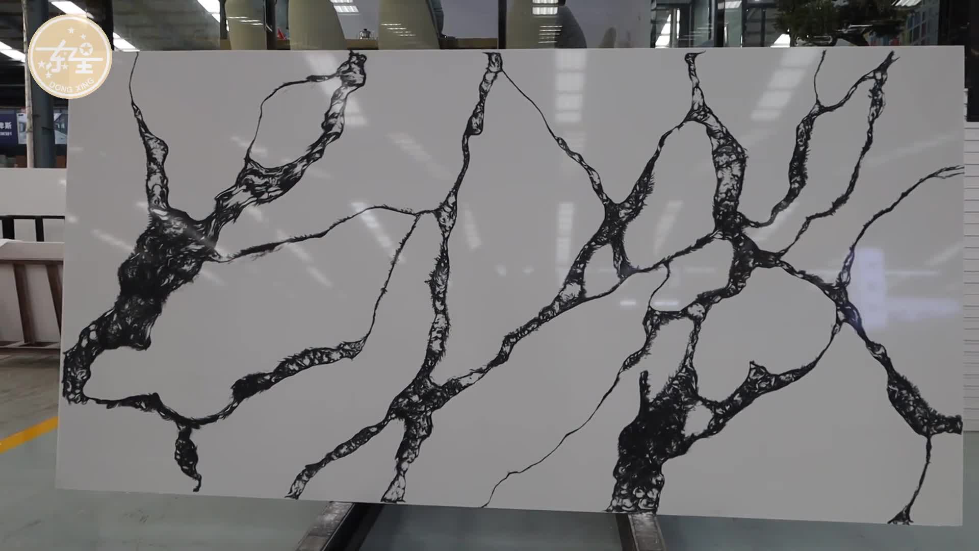 DXQ9004 Carrara Black Vein Kitchen Quartz