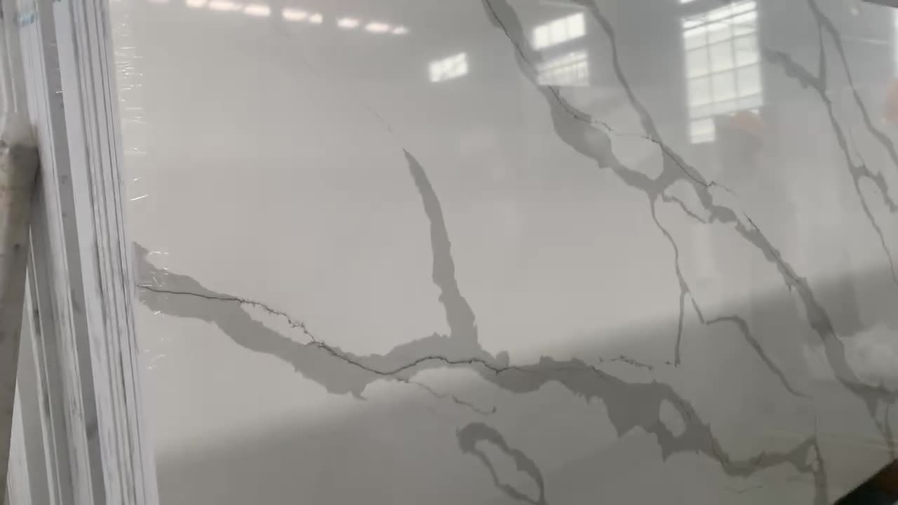 A1804b Calacatta Quartz Slabs