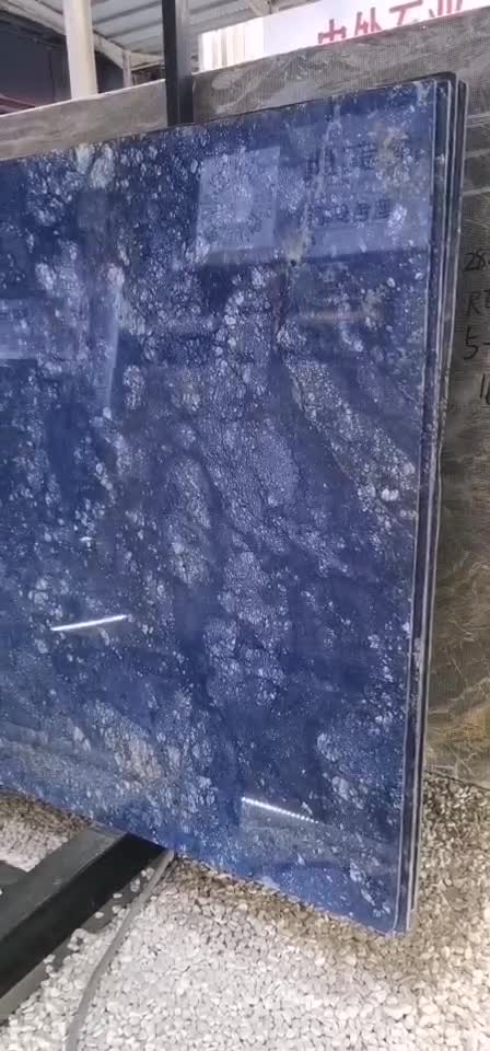 Brazil Blue Sodalite Granite Polished Big Slabs For Initerior Use