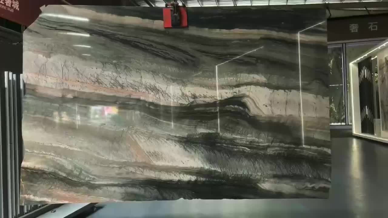 Brazil Misty Rain Quartzite Green Slabs Tile 2Cm Polished