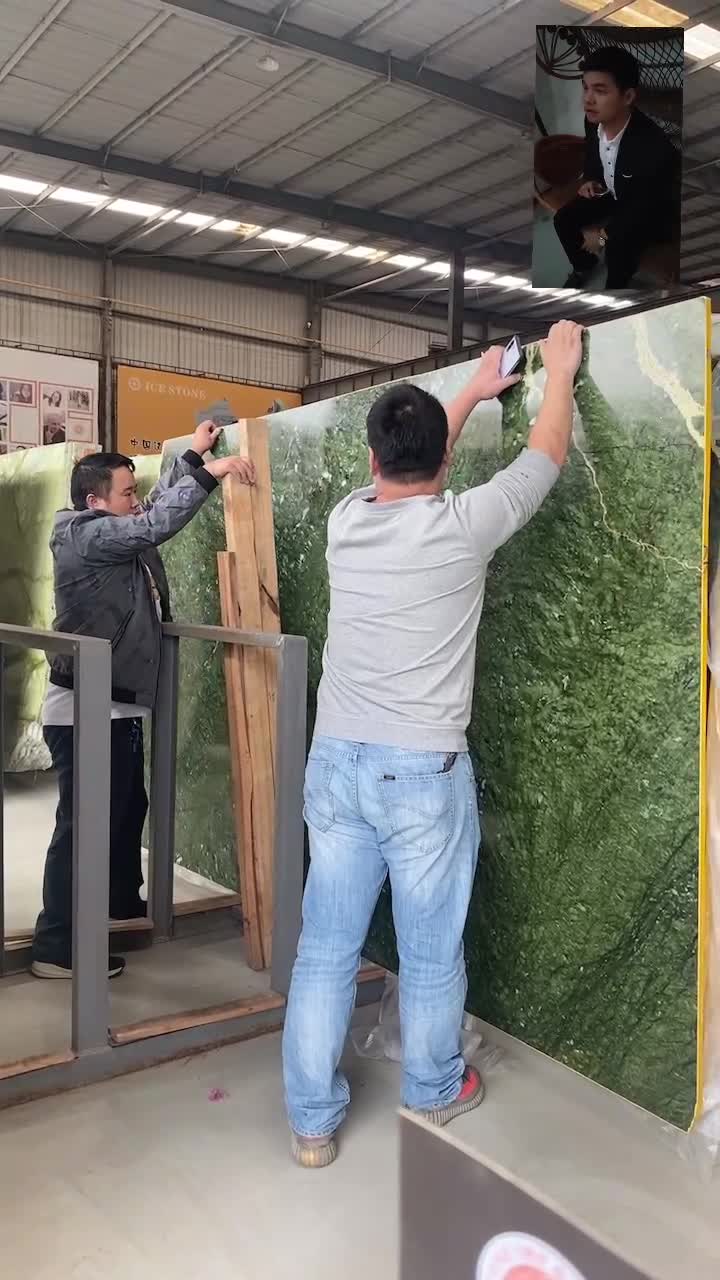 China Verde Pavone Green Marble Polished For Interior Design
