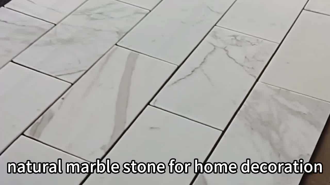 Hot Sale Marmar Calacatta White Marble Bathroom Design