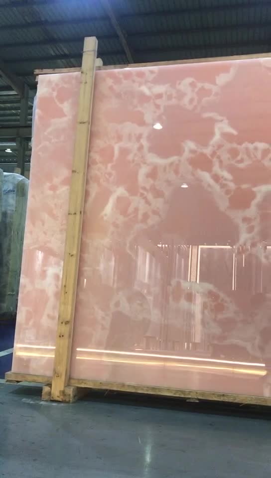 High Quality Polished Pink Onyx For Background Wall Panel