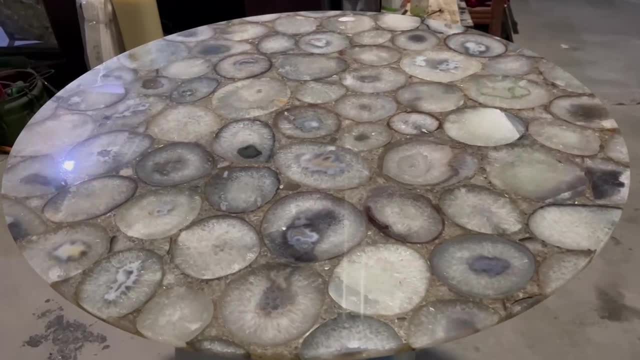 Grey Agate Semiprecious Stone Slabs