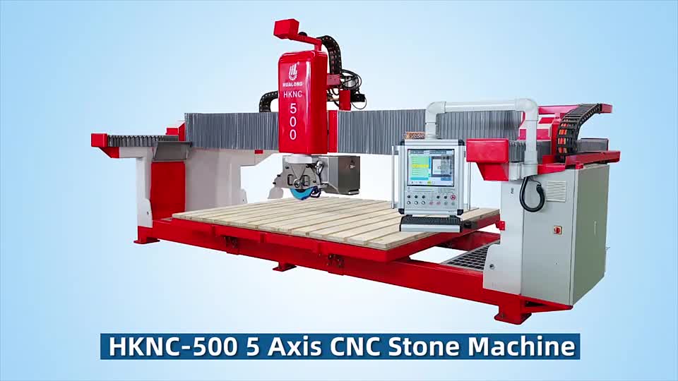 HKNC-500 Multifunctional 5 Axis CNC Router Bridge Saw With Milling CNC Working Center