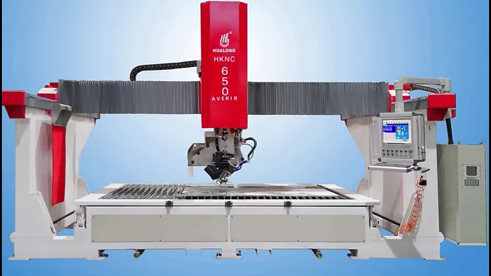 Italy System 5 Axis CNC Bridge Saw And Waterjet Cutting Quartz Machine