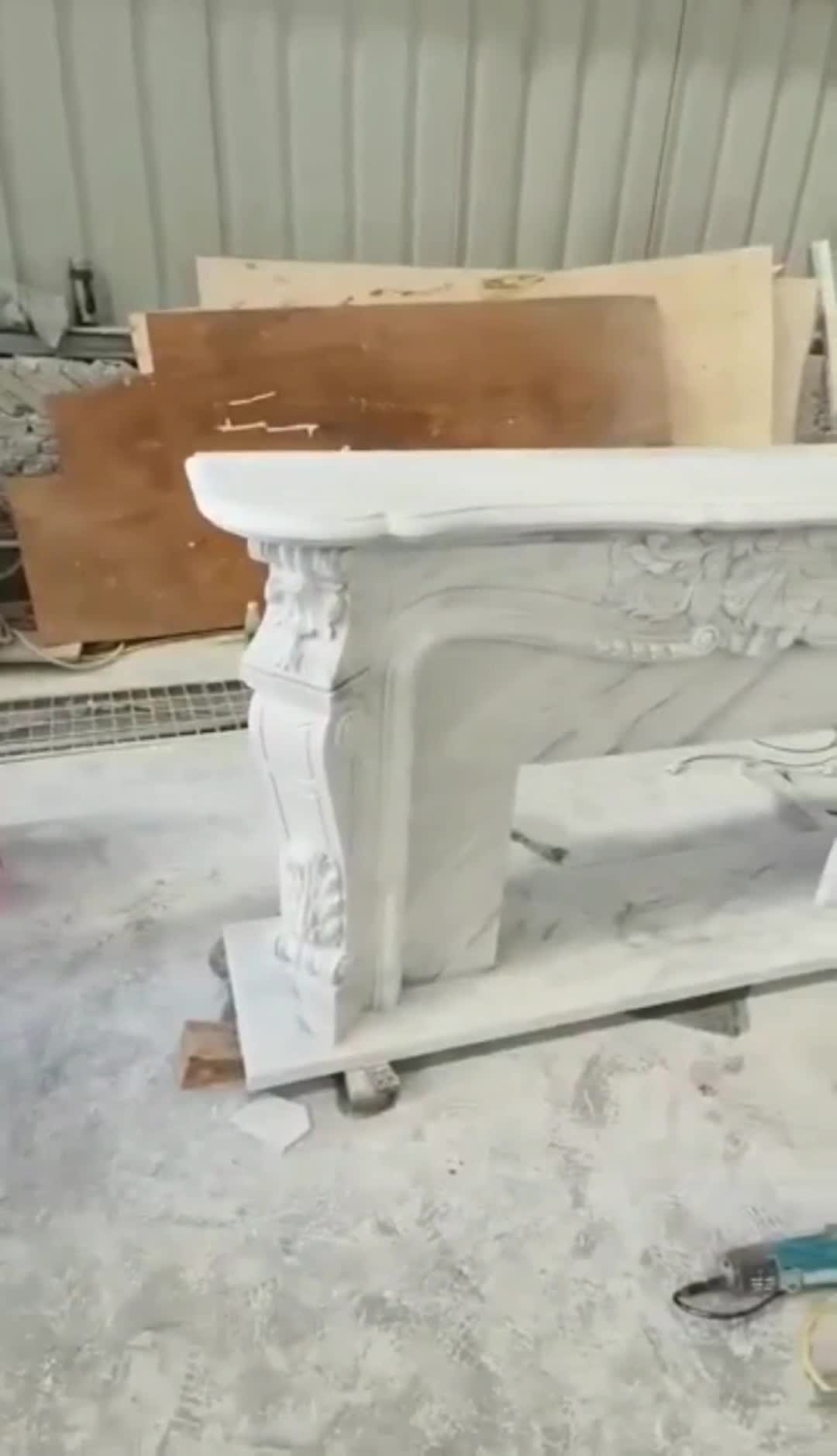 Volakas White Marble Full Body Fireplace With High Quality