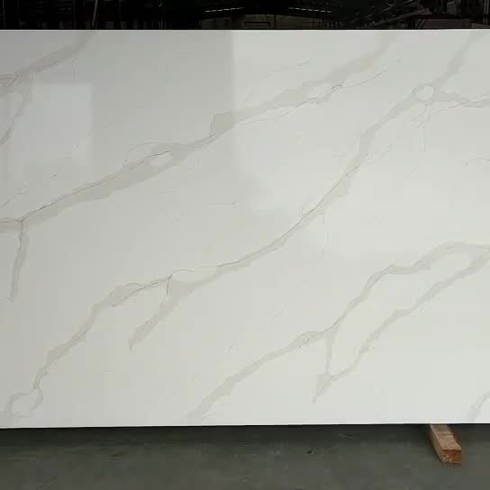 Hig Quality Calacatta White Quartz Slabs