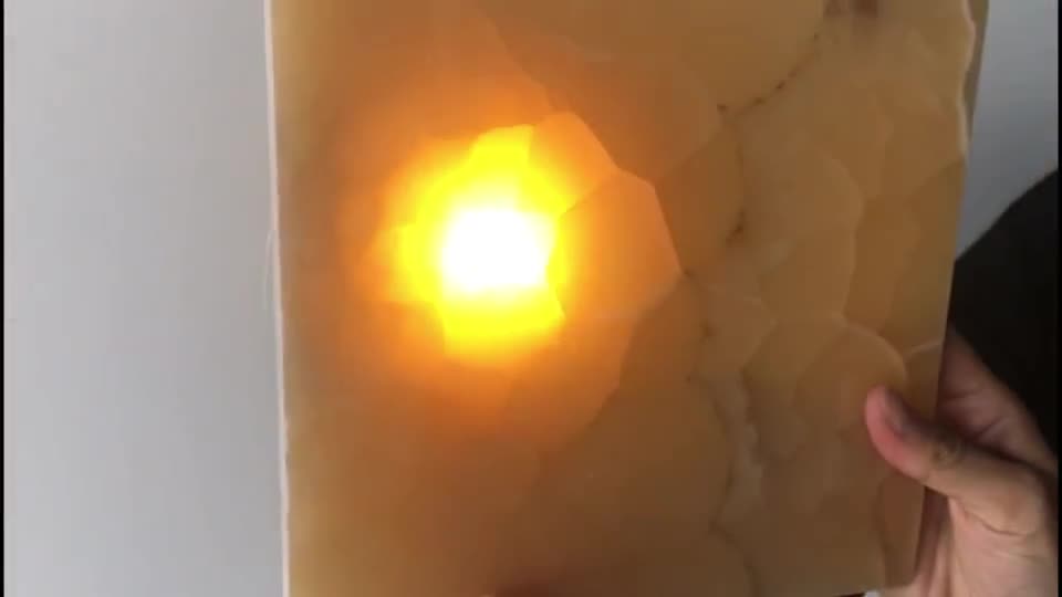 Cappuccino Honey Wall Panel Backlit Yellow Onyx