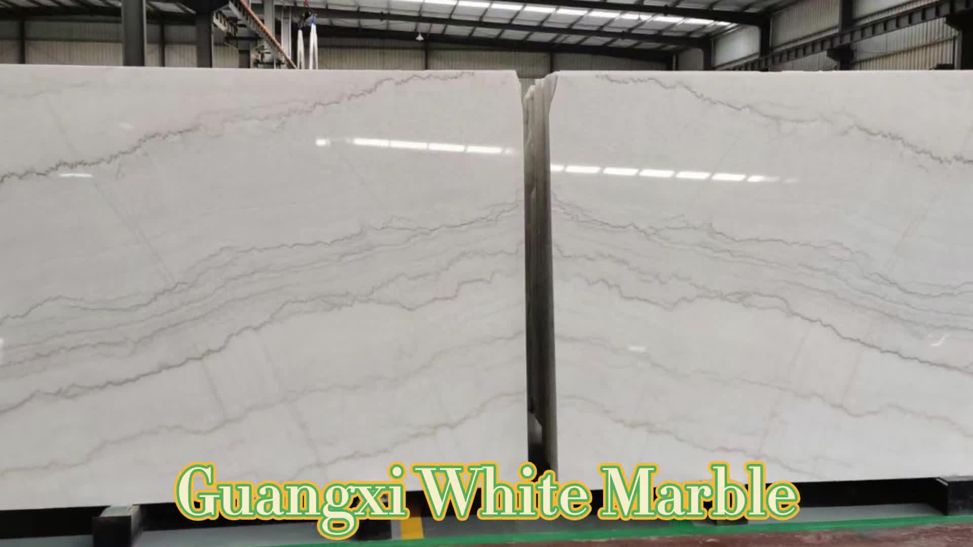 Cheap Chinese Marble Polished Guangxi White Slabs Tiles