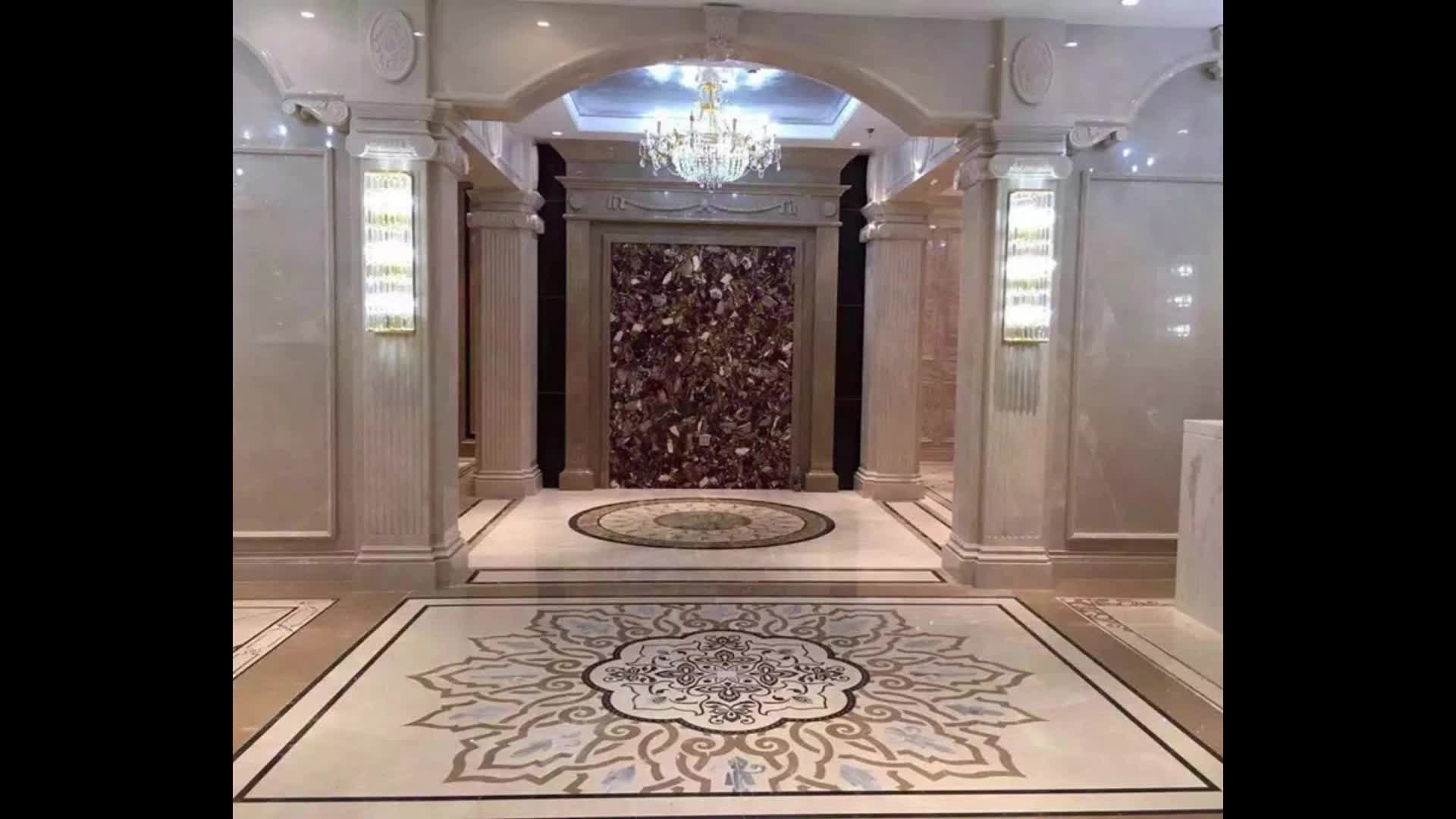 Marble Water-Jet Medallions Design, Square Floor Medallions