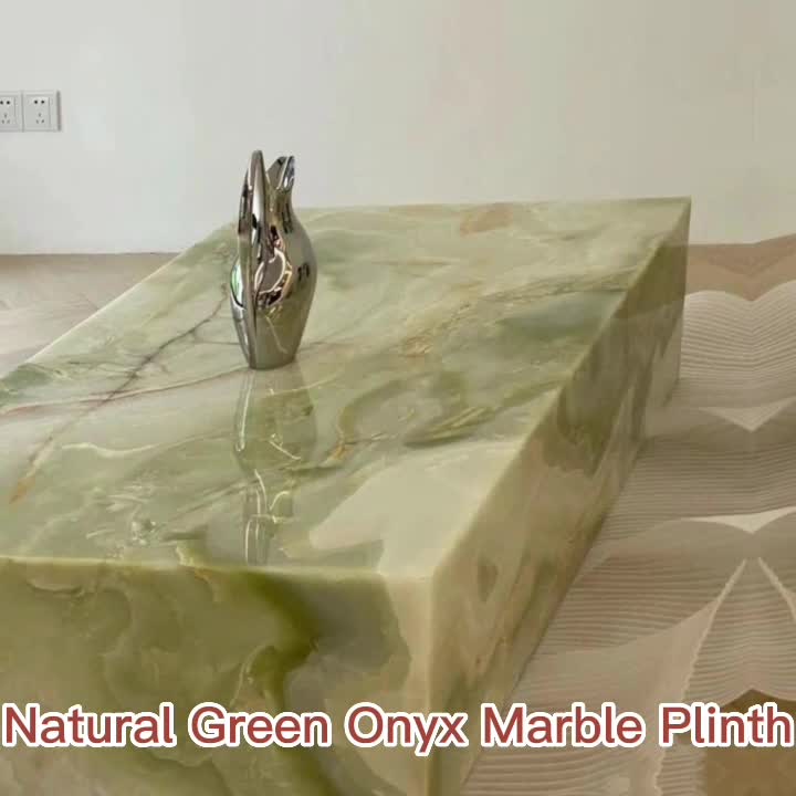 Natural Green Onyx Plinth Decorative Furnitures