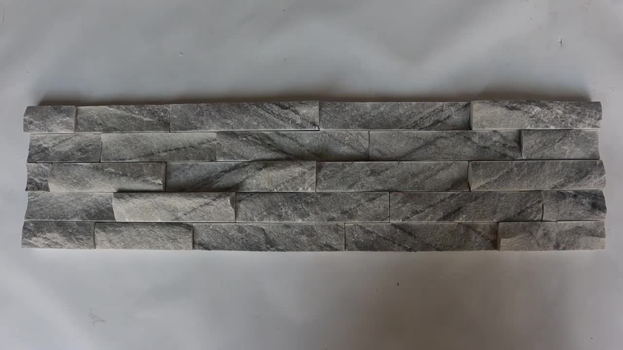 Grey Culture Stone Exterior Wall Cladding Panel Veneer