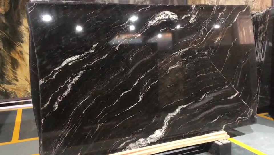 Brazil Cosmic Black Granite Slabs For Kitchen &Wall Tile