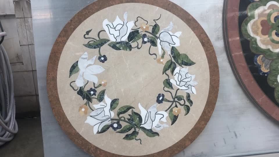 Customized Marble Floor Round Medallion Pattern Design