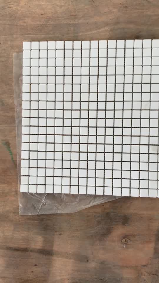 White Marble Grid Mosaic Wall & Floor Tile